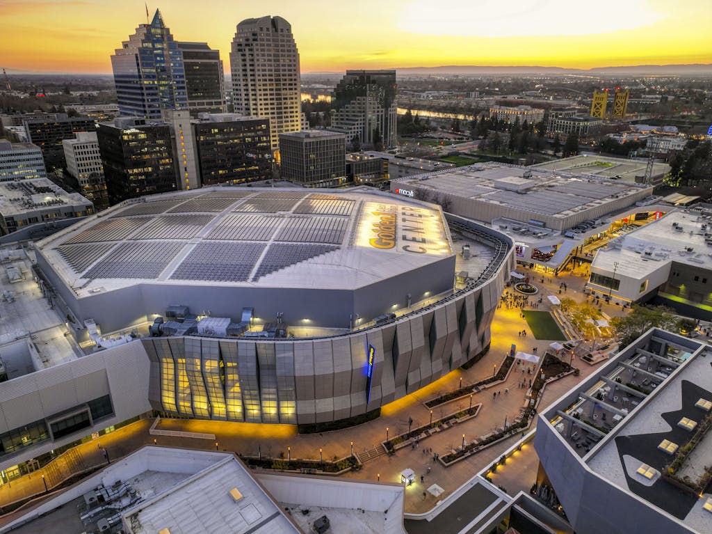 Aerial Shot of Golden 1 Center in Sacramento